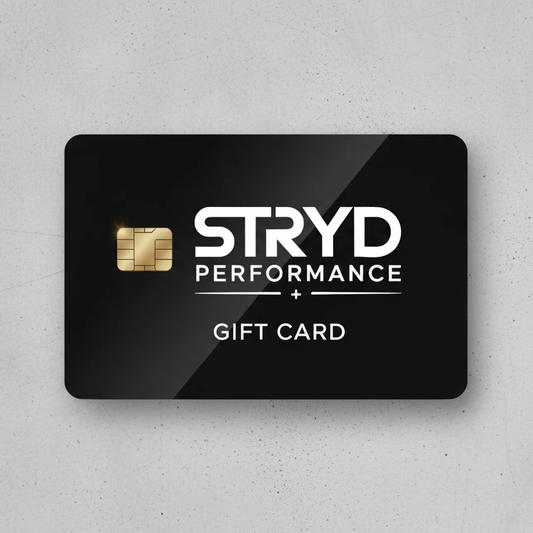 Stryd Performance gift card on a white background