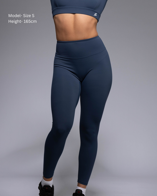 Haven Leggings in Teal – high-compression tall waistband women's training leggings | STRYD Performance
