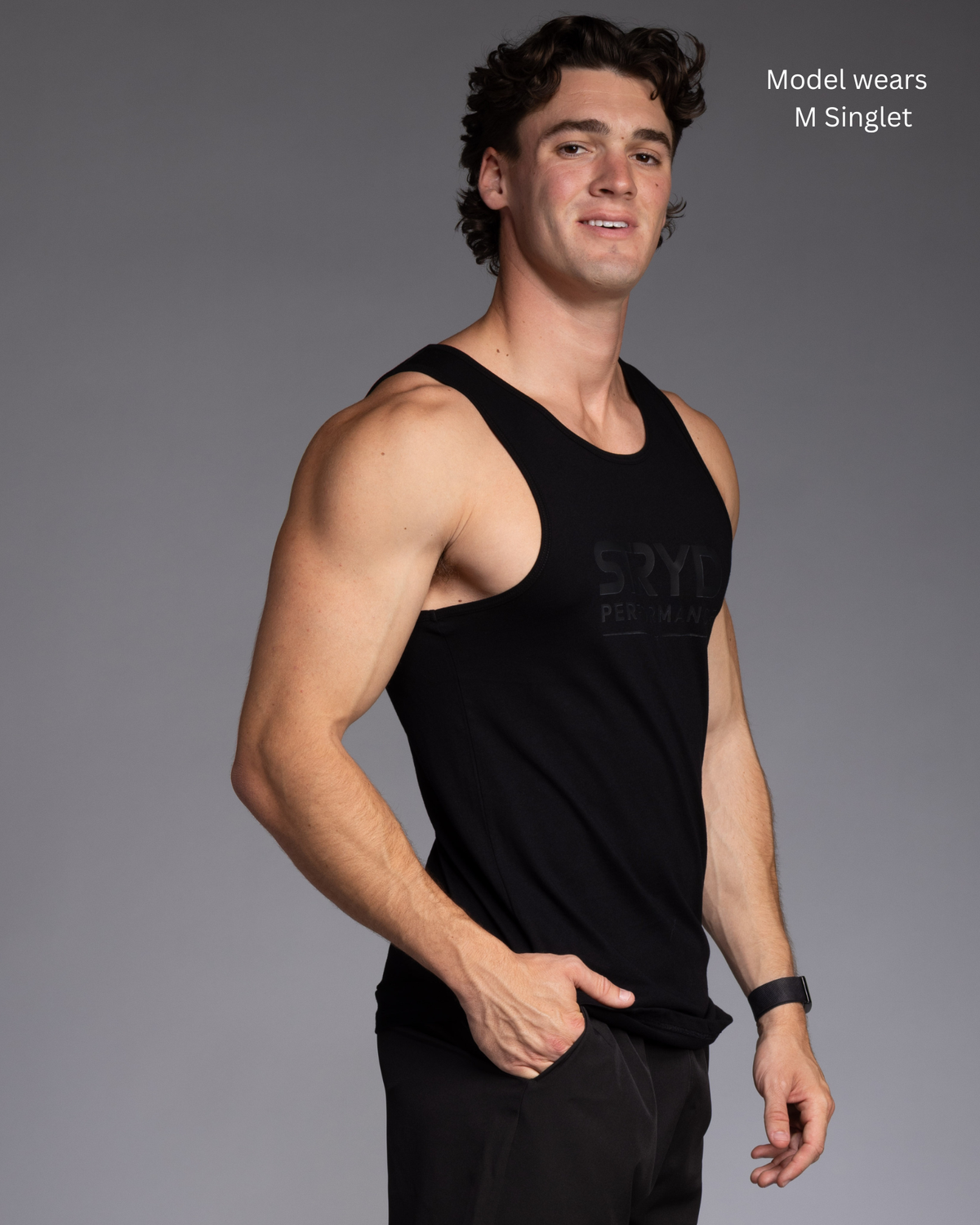 Everyday Hero Singlet STEALTH - Men's Cotton Tank Top | STRYD Performance