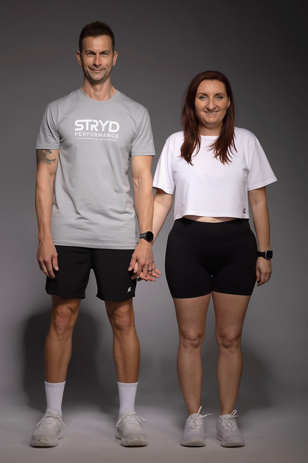 Ben and Kylie Sutton, founders of STRYD Performance, in STRYD training gear