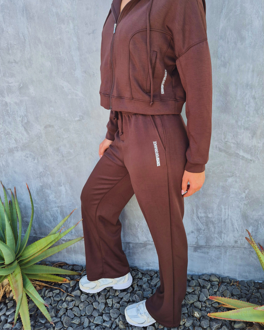 STRYD Performance Soul Soft wide leg pants — front view. Women's premium soft lounge activewear pants Australia.