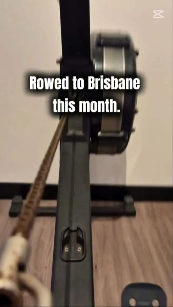Reel: rowing machine, rowed to Brisbane this month